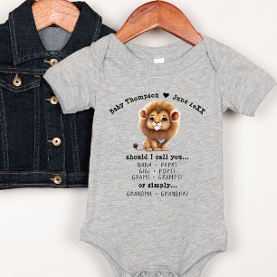 Grosseltern Baby Announcement Personalisiert Revea Strampler