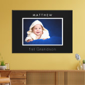 Großeltern Baby Custom Foto 1 Enkel schwarz Leinwanddruck (Insitu (Wohnzimmer))