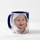 Großeltern Baby Custom Foto 1 Enkel Tasse (Vorderseite Links)