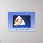 Großeltern Baby Foto 1 Enkel blau Leinwanddruck (Vorderseite)
