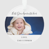 Großeltern Baby Foto Enkelkind Ornament (Rückseite)