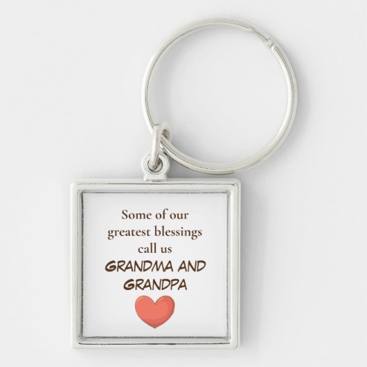 Großeltern Beste Segen-Herz Schlüsselanhänger (Vorne)