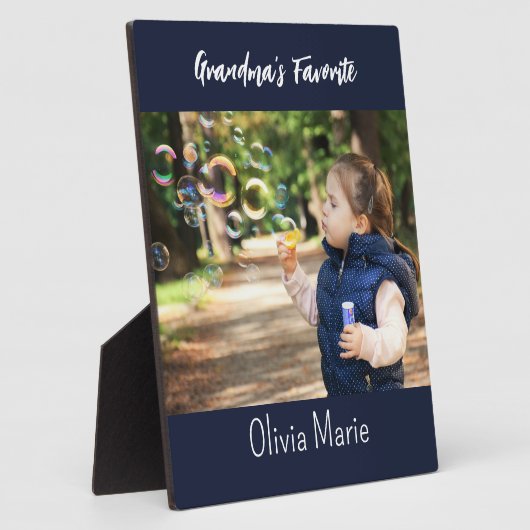 Großeltern Brag Custom Tabletop Plaque Fotoplatte (Seite)