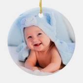 Großeltern Christmas Blue Truck FOTO BACK Keramik Ornament (Hinten)