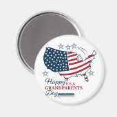 Großeltern Day 2025 USA Vector Magnet (Vorderseite/Rückseite)