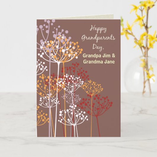 Großeltern Day Brown Wildblumen Religiös Karte (Gelbe Blume)