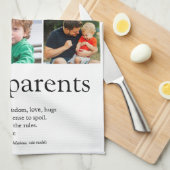 Großeltern Definition 9 FotoCollage Geschirrtuch (Viertel Falte)