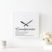Großeltern Definition Elegantes Skript Quadratische Wanduhr (Zuhause)