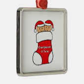 Großeltern der Zwillings-Verzierung Silbernes Ornament (Rechts)