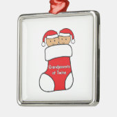 Großeltern der Zwillings-Verzierung Silbernes Ornament (Links)