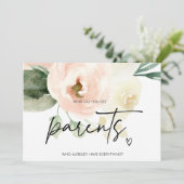 Großeltern Die Schwangerschaft offenbart Eltern, d Karte (Stehend Vorderseite)