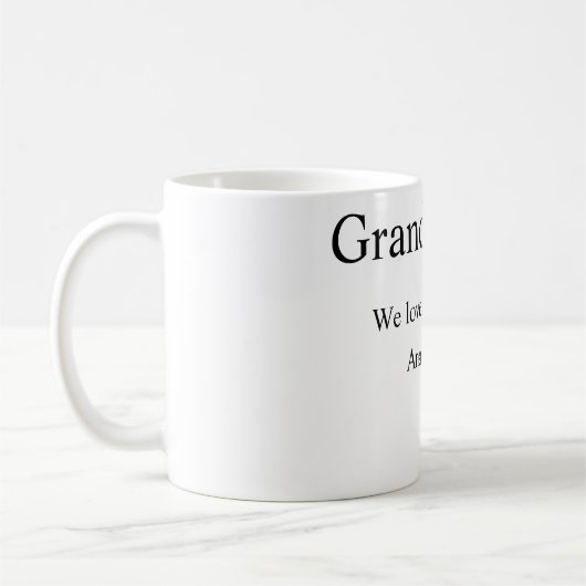 Großeltern, die wir Liebe, fügen Sie Namen einfach Kaffeetasse (Links)