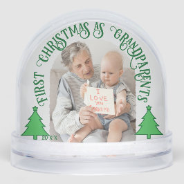 Großeltern Erste Weihnachten - 2 Foto Personalisie Schneekugeln