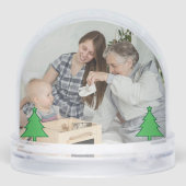 Großeltern Erste Weihnachten - 2 Foto Personalisie Schneekugeln (Rückseite)