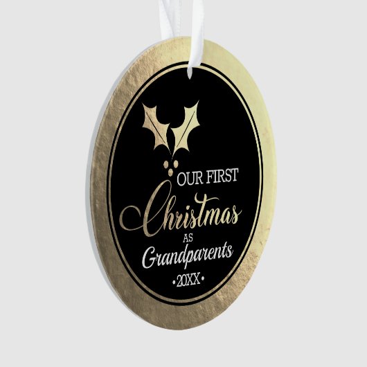 Großeltern - Erste Weihnachten Ornament (Vorderseite)