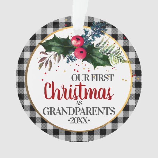 Großeltern - Erste Weihnachten Ornament (Vorderseite)