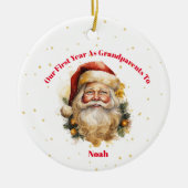 Großeltern Erste Weihnachtsfeier Foto Santa Maria Keramik Ornament (Vorne)