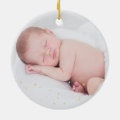 Großeltern Erste Weihnachtsfeier Foto Santa Maria Keramik Ornament (Hinten)