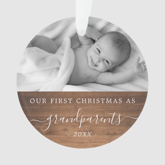 Großeltern erster Weihnachtsbaum Foto Ornament (Vorderseite)