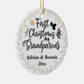 Großeltern erstes Weihnachten 2022 Foto Keramik Ornament (Rechts)