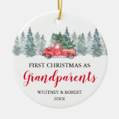 Großeltern Erstes Weihnachtsfest-Foto Keramik Ornament (Vorne)