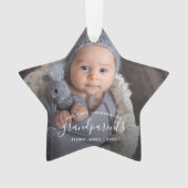 Großeltern First Christmas Foto White Ornament (Vorderseite)