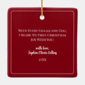 Großeltern First Christmas Grandchild Keramikornament (Rückseite)