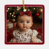 Großeltern First Christmas Grandchild Keramikornament (Vorderseite)