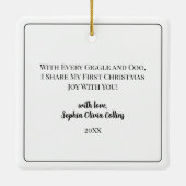 Großeltern First Christmas Grandchild Keramikornament (Rückseite)