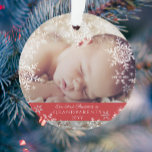 Großeltern First Christmas Snowflakes Baby Foto Ornament<br><div class="desc">Dieses süße Design bietet Schneeflocken aus Weiß und Silber mit Platz für ein Foto zum Gedenken an die 1. Weihnachtszeit der Großeltern! Die Kollektion der Koordinationsprodukte ist in unserem Shop, zazzle.com/store/doodlelulu, erhältlich. Kontaktieren Sie uns, wenn Sie dieses Design für ein bestimmtes Produkt verwenden möchten, um Ihr eigenes, einzigartiges Passwort zu...</div>