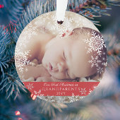 Großeltern First Christmas Snowflakes Baby Foto Ornament