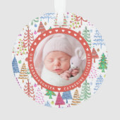 Großeltern First Christmas Trees Foto White Ornament (Rückseite)