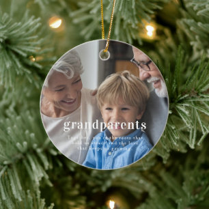Großeltern   Foto-Andenken Weihnachten Keramik Ornament