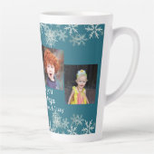 Großeltern Foto Collage Schneeflocken auf Blau Milchtasse (Rechts)