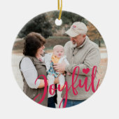 Großeltern Foto erste Weihnachtsschrift Keramik Ornament (Vorne)