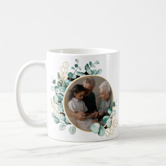 Großeltern Foto eucalyptus Wreath Kaffeemaschine T Kaffeetasse (Links)