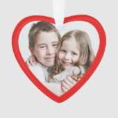 Großeltern Foto Rotes Herz Ornament (Vorderseite)