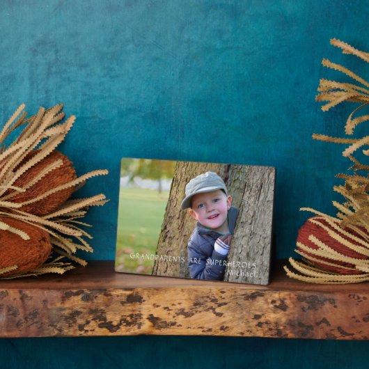 Großeltern Foto Tabletop Plaque mit Easel Fotoplatte (Seite)
