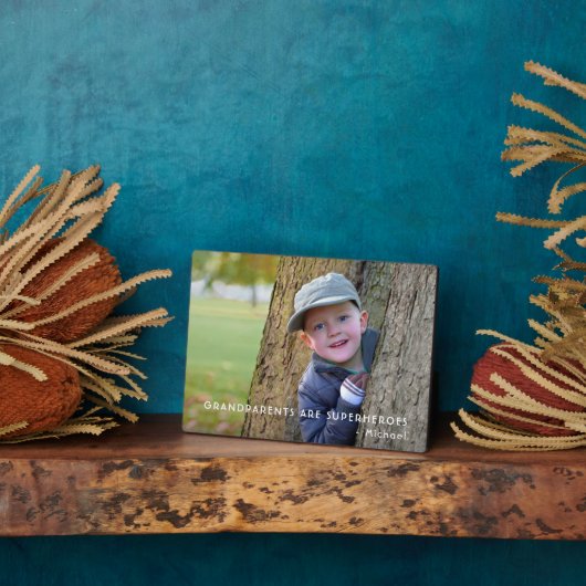 Großeltern Foto Tabletop Plaque mit Easel Fotoplatte (Seite)