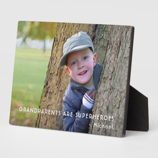 Großeltern Foto Tabletop Plaque mit Easel Fotoplatte (Seite)