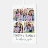 Großeltern Foto Weihnachten Ornament Aus Metall (Vorderseite links)