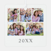 Großeltern Foto Weihnachten Ornament Aus Metall (Rückseite)