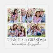 Großeltern Foto Weihnachten Ornament Aus Metall (Vorderseite)