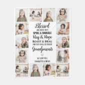 Großeltern FotoCollage Fleecedecke (Vorderseite)