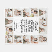 Großeltern FotoCollage Fleecedecke (Vorderseite (Horizontal))