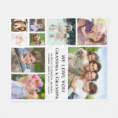 Großeltern FotoCollage Fleecedecke (Vorderseite (Horizontal))