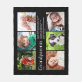 Großeltern FotoCollage Fleecedecke (Vorderseite)