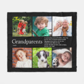 Großeltern FotoCollage Fleecedecke (Vorderseite (Horizontal))