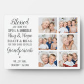 Großeltern FotoCollage Fotoplatte (Vorderseite)