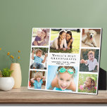 Großeltern FotoCollage Fotoplatte<br><div class="desc">Geben Sie den besten Großeltern der Welt eine elegante Collage-Plakette,  die sie jahrelang mit einer 8-Foto-Collage ihrer Enkel,  den "Besten Großeltern der Welt" und den Namen ihrer Enkel,  schätzen und genießen werden.</div>